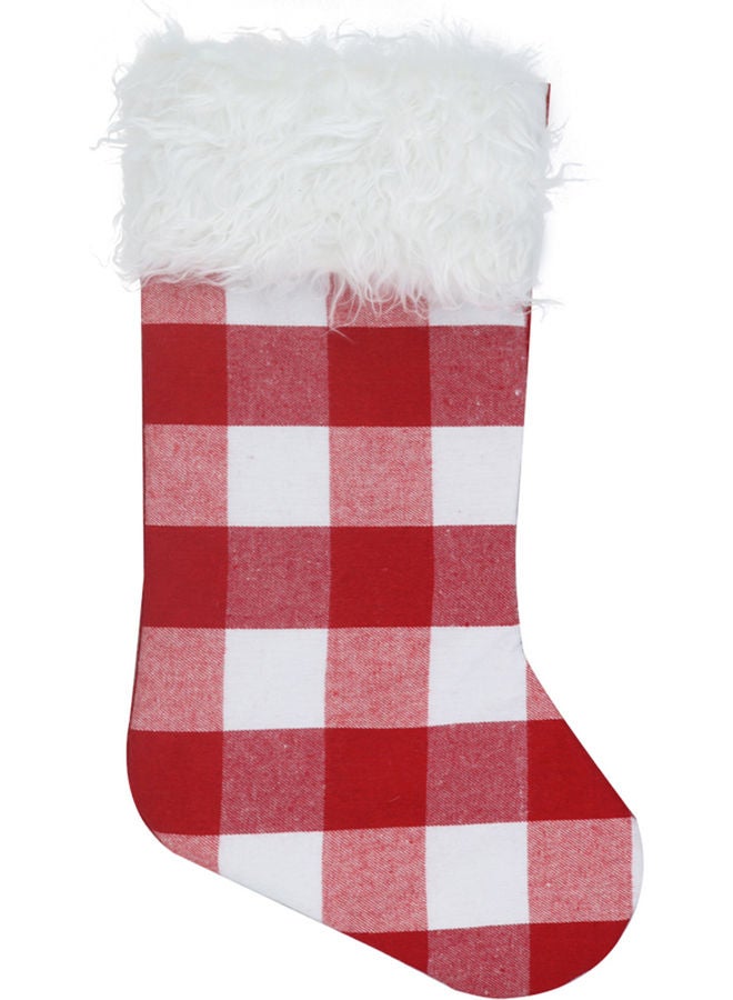 2-Piece Plaid Pattern Hanging Stockings Set Multicolour 47.5x21.3cm - Image 3