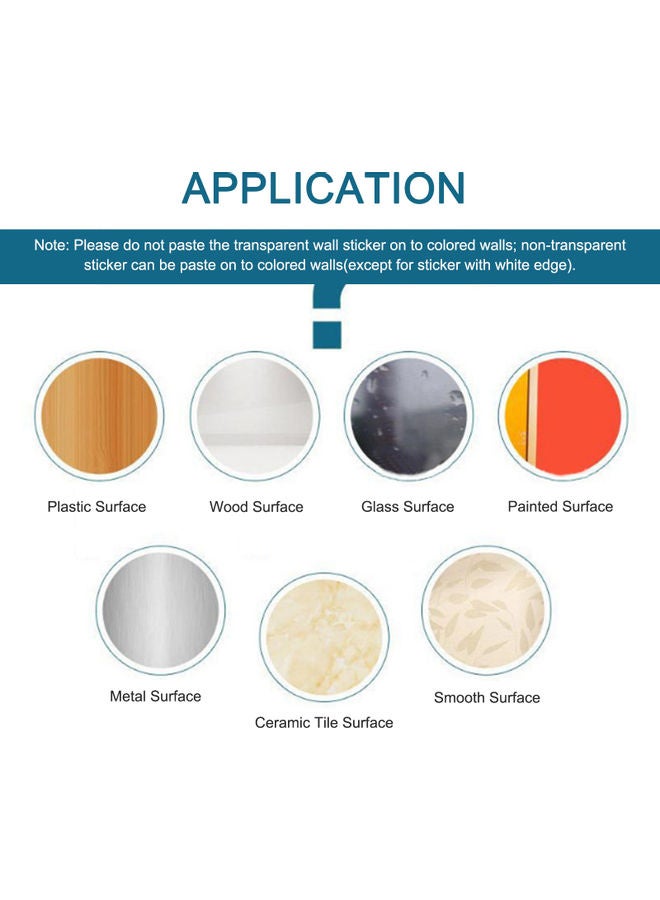 19 قطعة من ملصقات ثلاثية الأبعاد من الأكريليك بتصميم عاكس مستدير الشكل أحمر وأسود 15.00x0.50x15.00سم - Image 2