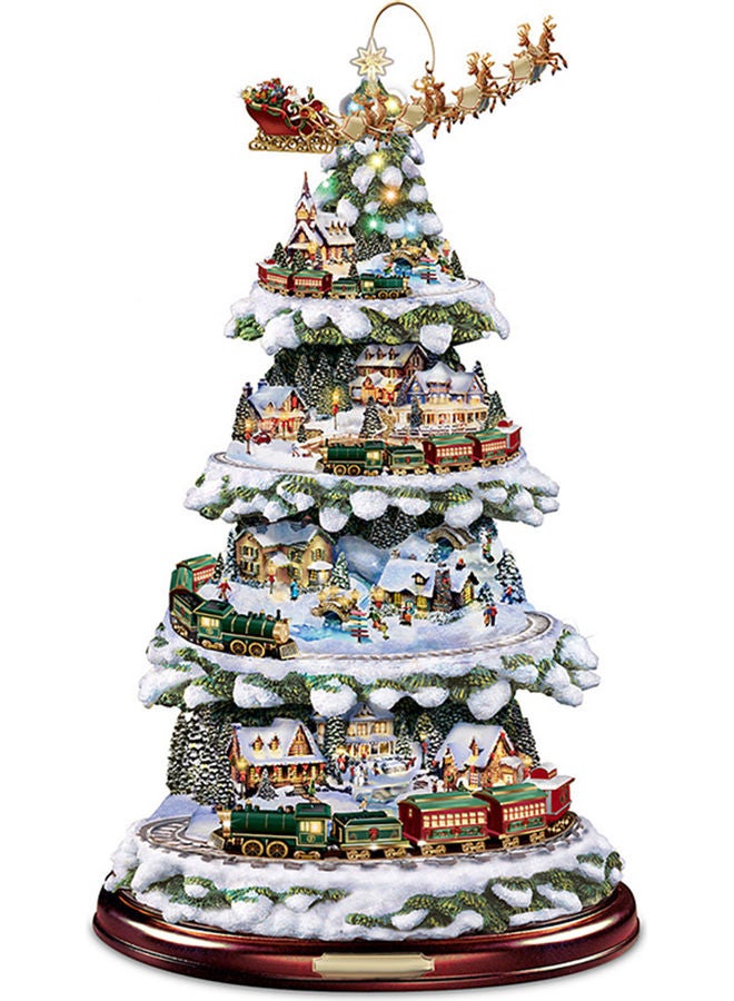 Christmas Decoration Stickers Green/White 30x0.2x20cm 