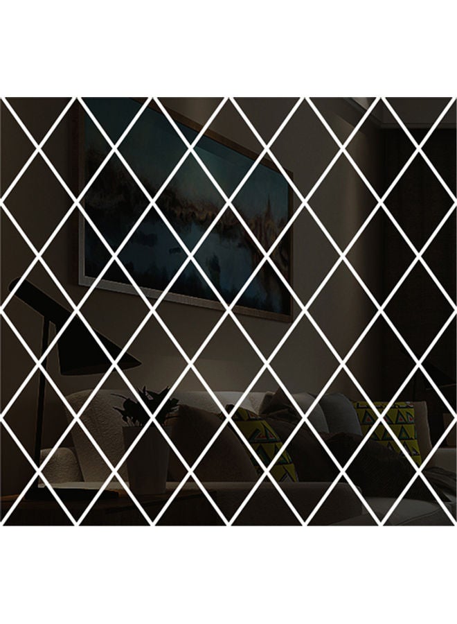 ملصق جداري عاكس بتصميم مرآة أسود 22x8x22سم