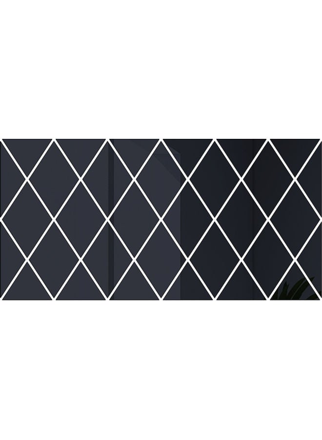 ملصق جداري عاكس بتصميم مرآة أسود 22x4.5x22سم