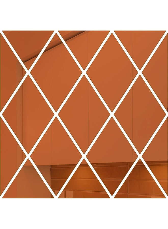 ملصق جداري بتصميم مرآة بني 22x4.5x22سم