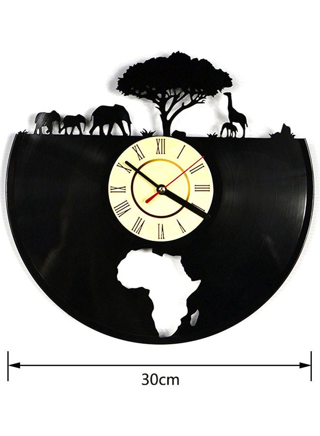 African Animal Themed Wall Clock Black/Beige 45.00x6.00x35.00cm - Image 4