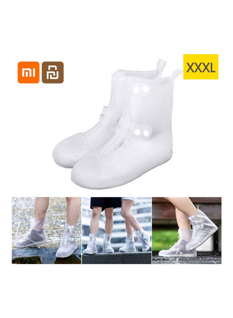 Portable Non-Slip Rain Boot Cover XXXL Transparent  - Image 1