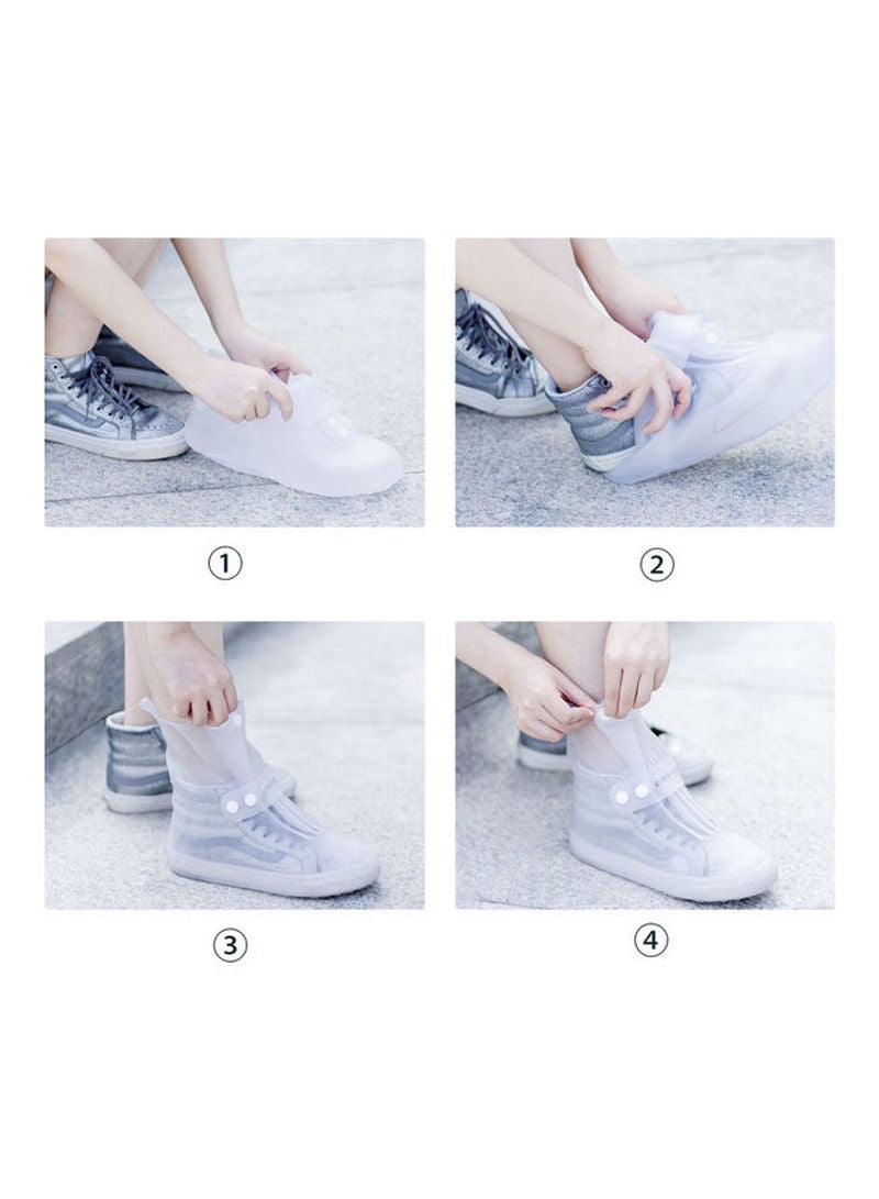 Portable Non-Slip Rain Boot Cover XXL Transparent  - Image 4