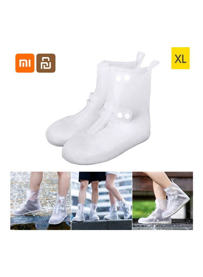 Portable Non-Slip Rain Boot Cover XL Transparent  - Image 1