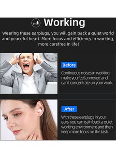 Generic Silicone Noise Reduction Super Sound Insulation Sleep Earplugs White  - Image 4