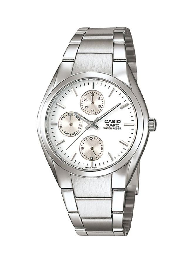 كاسيو ساعة يد كرونوغراف إنتايسر مقاومة للماء طراز Mtp-1191A-7A للرجال - Image 1