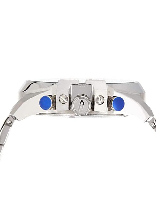 ديزل ساعة يد ميجا شيف دائرية الشكل بعقارب وسوار من الستانلس ستيل مقاس 59 مم - لون فضي - طراز DZ4328 للرجال - Image 3