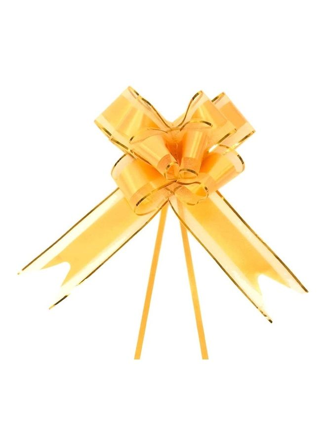 50-Piece Gift Wrapping Pull Bows Set Yellow - Image 1