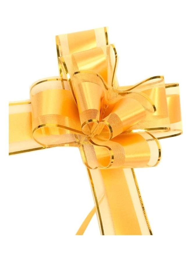 50-Piece Gift Wrapping Pull Bows Set Yellow - Image 2