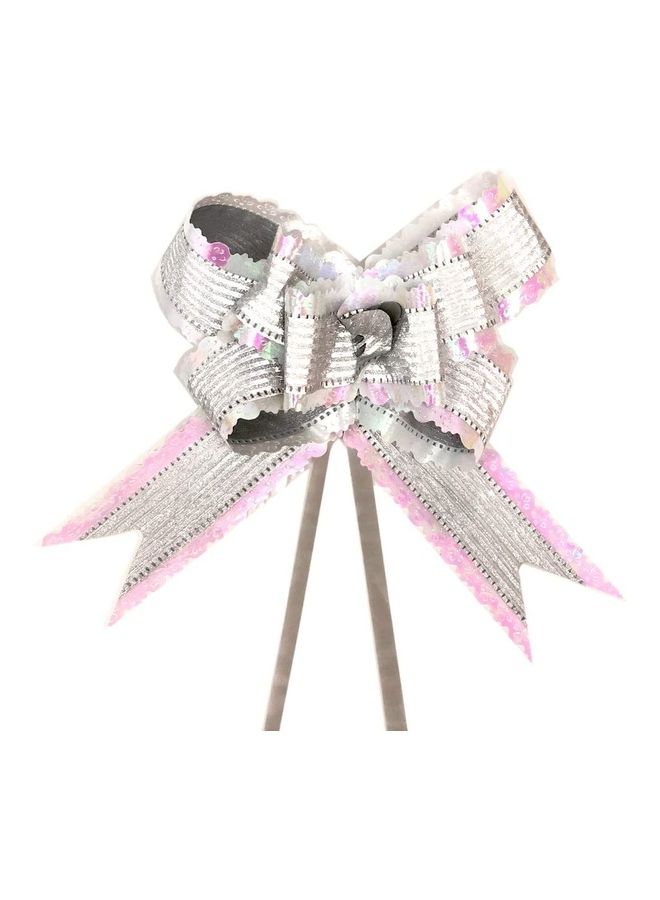 Generic 50-Piece Gift Wrapping Pull Bows Set Silver  - Image 1