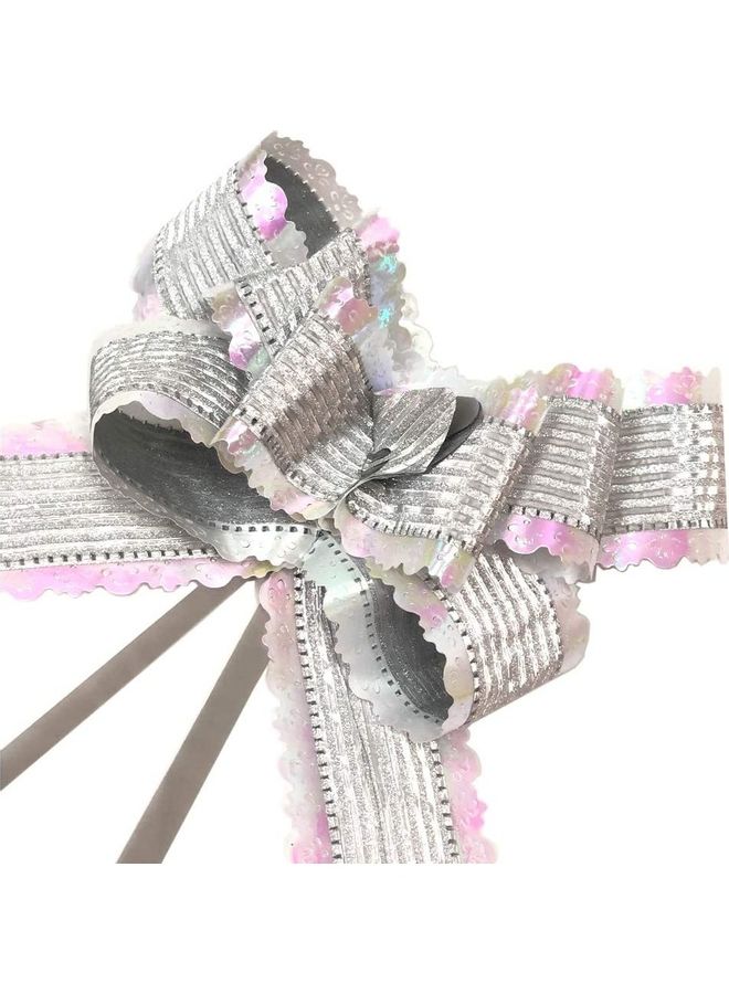 Generic 50-Piece Gift Wrapping Pull Bows Set Silver  - Image 2