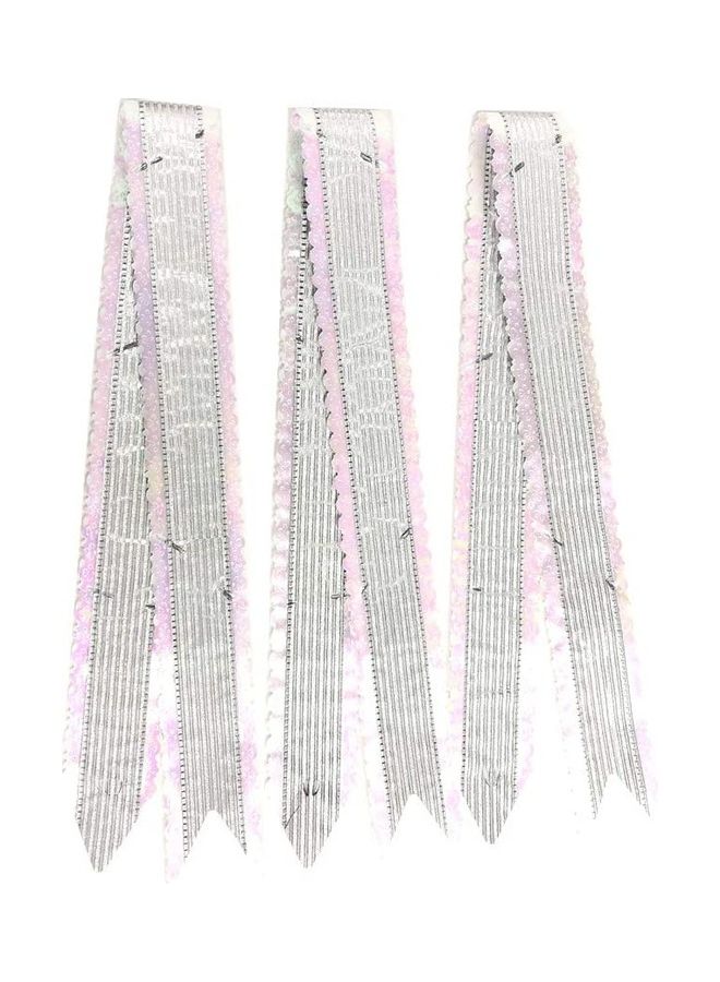 Generic 50-Piece Gift Wrapping Pull Bows Set Silver  - Image 3
