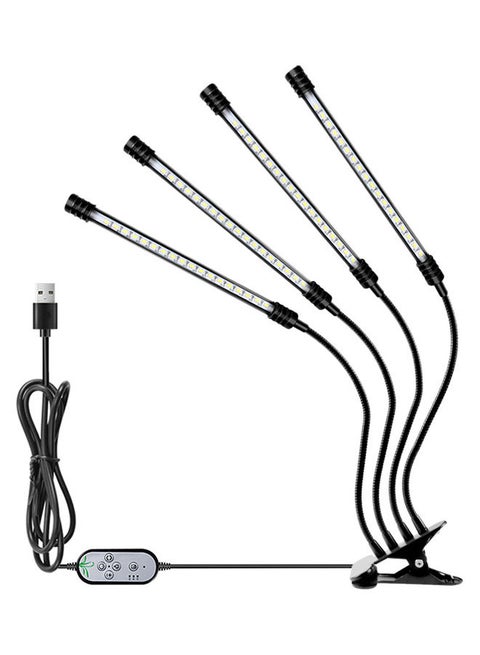 مصباح LED لنمو النبات يزود بالطاقة بوصلة USB أبيض 33x8.5x12.5سم