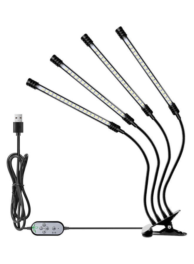مصباح LED لنمو النبات يزود بالطاقة بوصلة USB أبيض 33x8.5x12.5سم