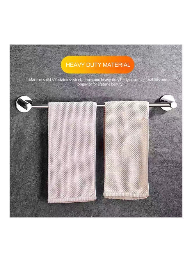 Wall Mounted Bath Towel Rack Silver 23inch  - Image 2