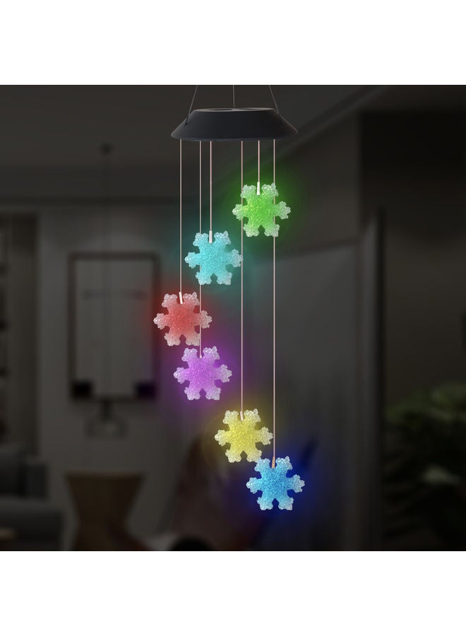 مصباح LED بتصميم ندفة ثلج يعمل بالطاقة الشمسية. متعدد الألوان 72سم  - Image 3