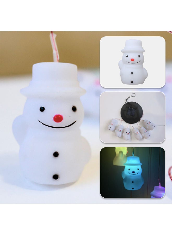 LED Snowman Style Solar Wind Chime Lamp Multicolour 69cm  - Image 4