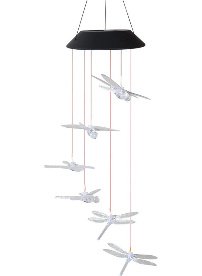 LED Dragonfly Style Solar Wind Chime Lamp Multicolour 65cm  - Image 3