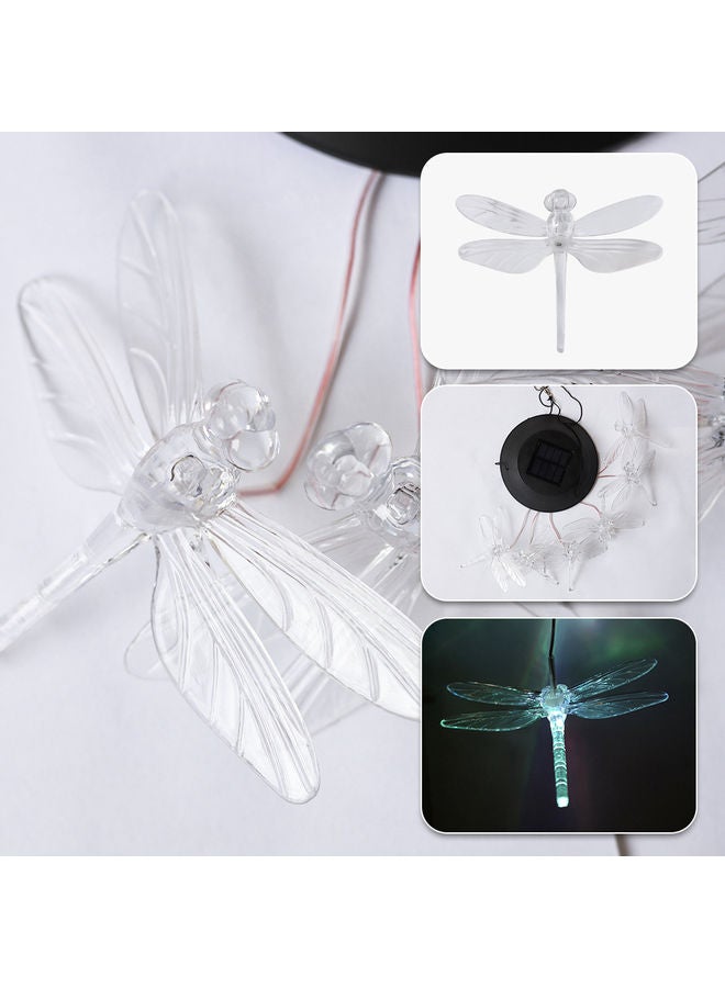 LED Dragonfly Style Solar Wind Chime Lamp Multicolour 65cm  - Image 5