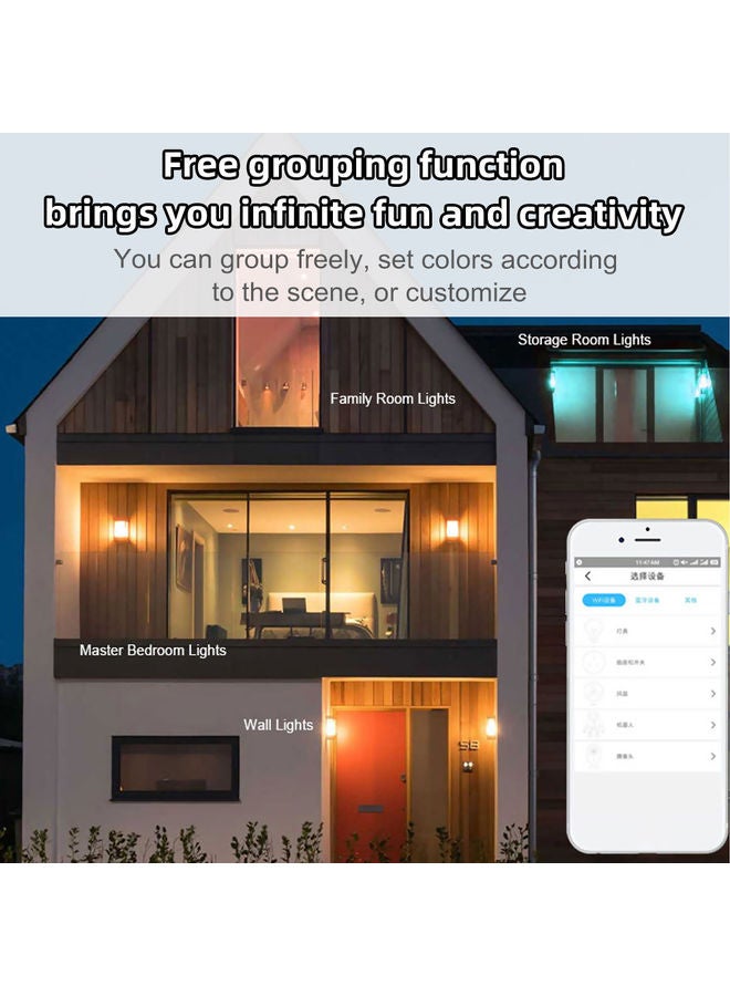 Generic - Smart WiFi Light Bulb Multicolour 14.10x7.50x7.50cm - Image 1
