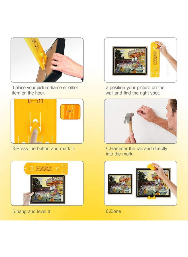 Generic - Keychain Block for Wall Coverings Yellow 34.50 x 2  x 9cm - Image 1