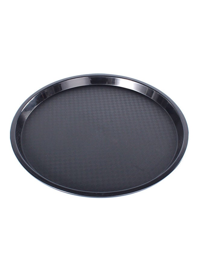 1-Piece Round Serving Tray Black 36 x 2.50 x 36cm - Image 2