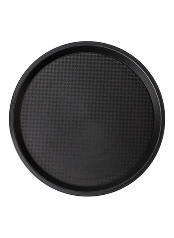 1-Piece Round Serving Tray Black 36 x 2.50 x 36cm - Image 1