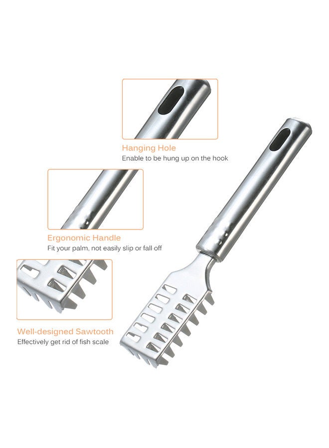 Fish Scale Remover Brush Silver 22 x 2 x 7.50cm