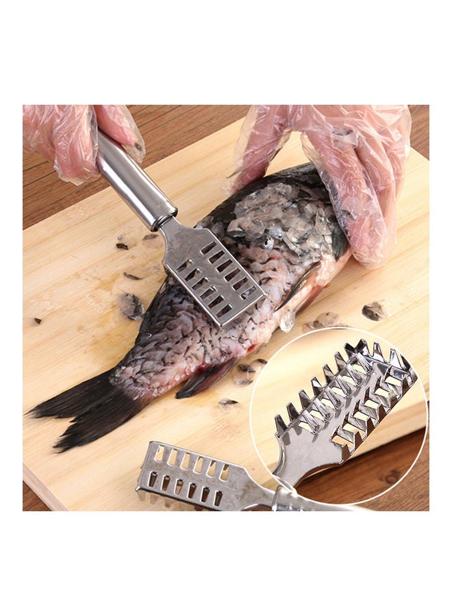 Fish Scale Remover Brush Silver 22 x 2 x 7.50cm