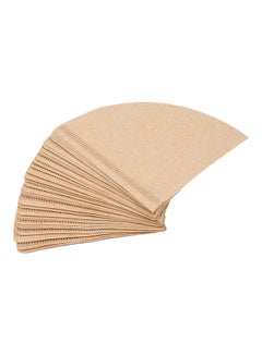 40-Piece V Shaped Coffee Dripper Cone Paper Filter Beige 18 x 3 x 15cm