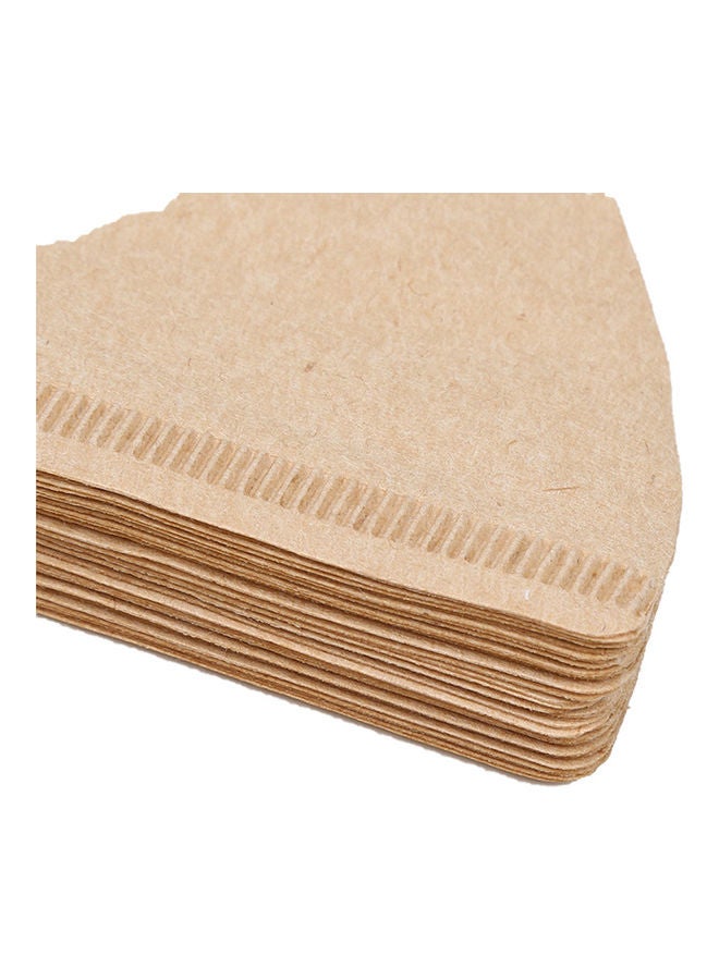 Generic - 40-Piece V Shaped Coffee Dripper Cone Paper Filter Beige 18 x 3 x 15cm - Image 1