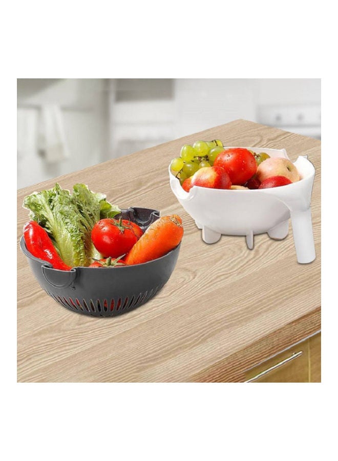 قطاعة خضراوات متعددة الوظائف مع سلة أسود/ أبيض 23 x 13.50 x 23سم - Image 5