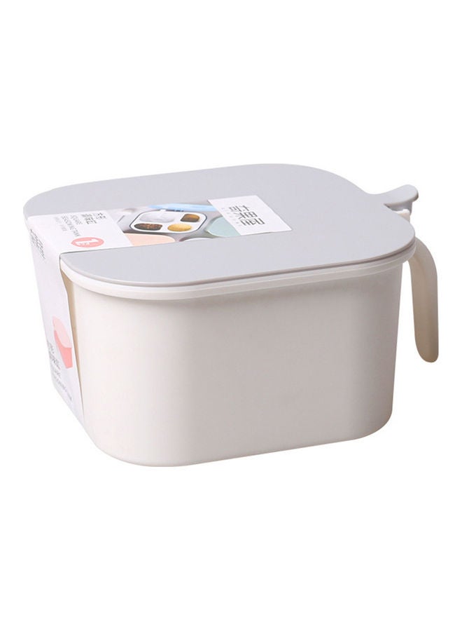 صندوق لتخزين التوابل مزوّد بغطاء أبيض 14 x 8 x 14سم - Image 1