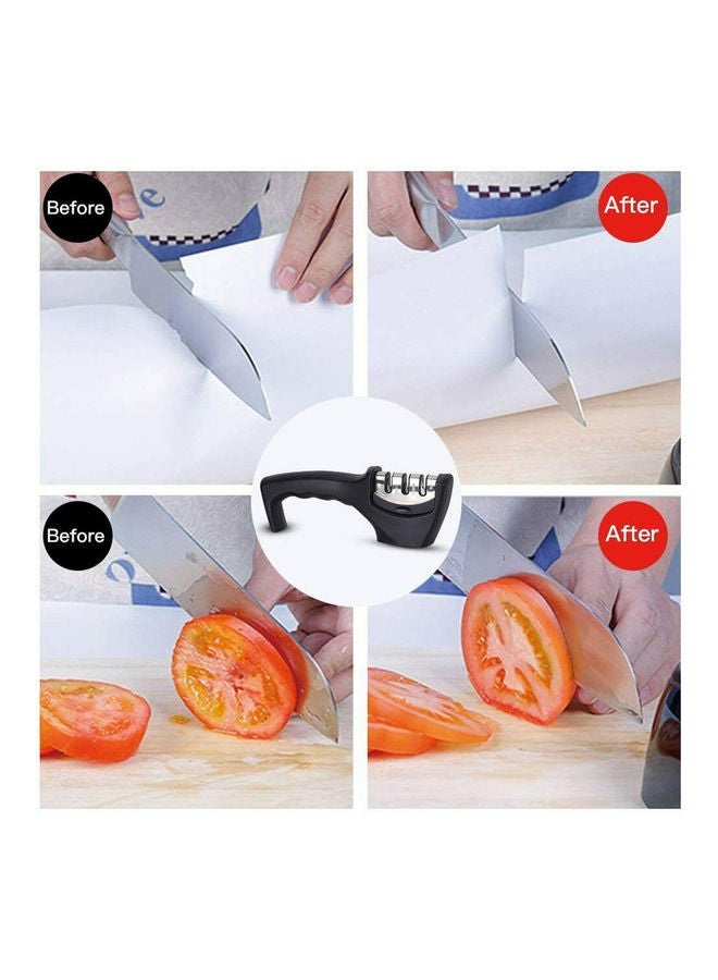 3 Stages Cutter Sharpener Black/Silver 22 x 6 x 10cm  - Image 3