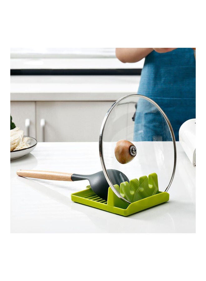 Heat-Resistant Spatula Holder Rack Green 14 x 5 x 13cm - Image 3