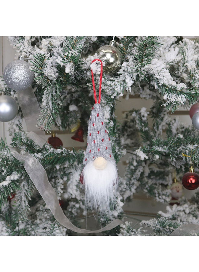Decorative Christmas Tree Hanging Ornaments Grey/White/Red 15 x 7.4cm