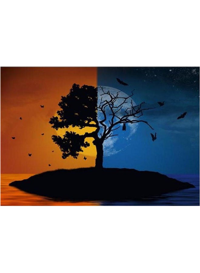 W031 Tree DIY 5D Diamond Painting Multicolour 40 x 30cm - Image 1