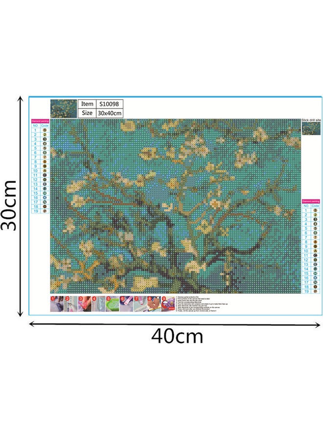 S10098 Tree DIY 5D Diamond Painting Multicolour 40 x 30cm - Image 3