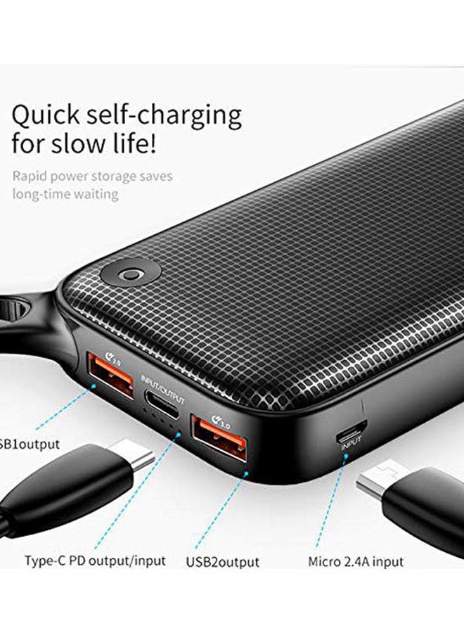 بيسوس باور بنك قوي للشحن السريع Pd+Qc3.0 مزود بمنفذ Type-C أسود - Image 3