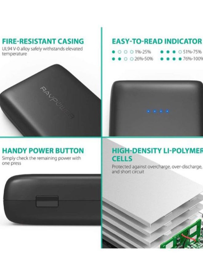 RAVPOWER External Battery Power Bank Black - Image 4