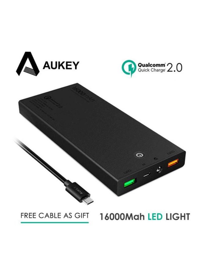 أوكي - باور بنك بمنفذين بإمكانية الشحن السريع 16000.0 mAh أسود - Image 1