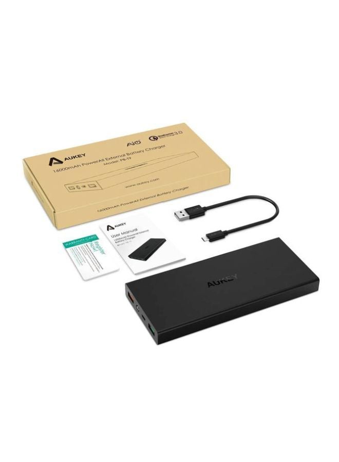 أوكي - باور بنك بمنفذين بإمكانية الشحن السريع 16000.0 mAh أسود - Image 1