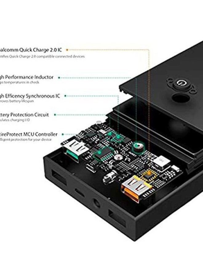 أوكي - باور بنك بمنفذين بإمكانية الشحن السريع 16000.0 mAh أسود - Image 1