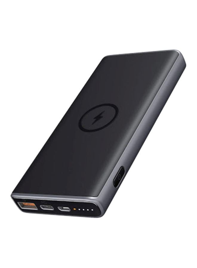 Aukey - 10000.0 mAh USB-C And QC 3.0 Sprint Wireless Charging PD Power Bank,PB-Y32 Black - Image 1