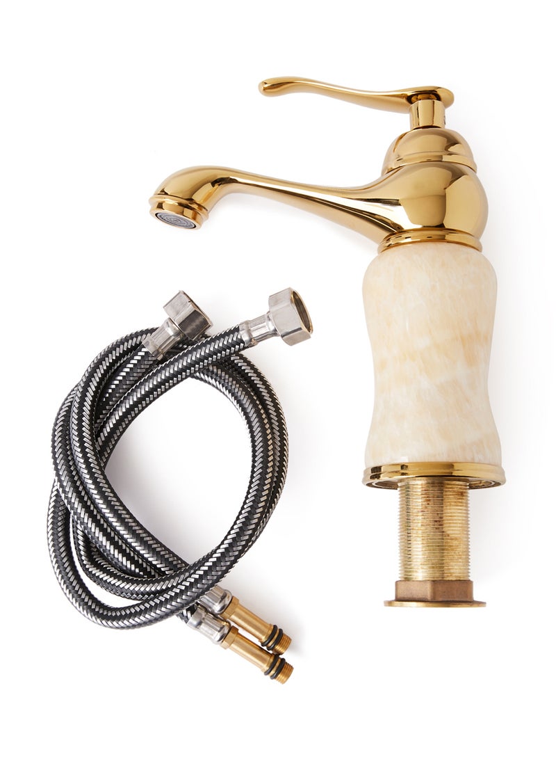 فاشون هوم صنبور حمام بفتحة واحدة ذهبي/بيج