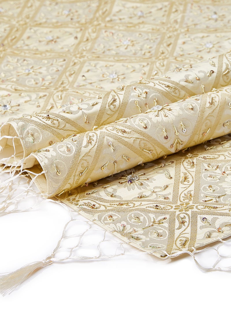 Ikras Royal Runner White/Beige 50x150cm - Image 3