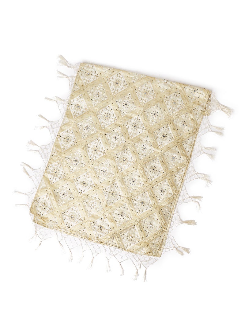 Ikras Royal Runner White/Beige 50x150cm - Image 1