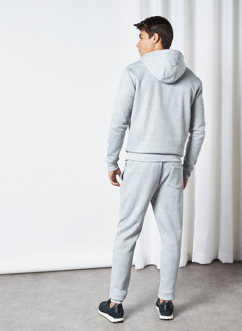 BRAVE SOUL Hooded Zip Through Jacket Light Grey  - Image 2